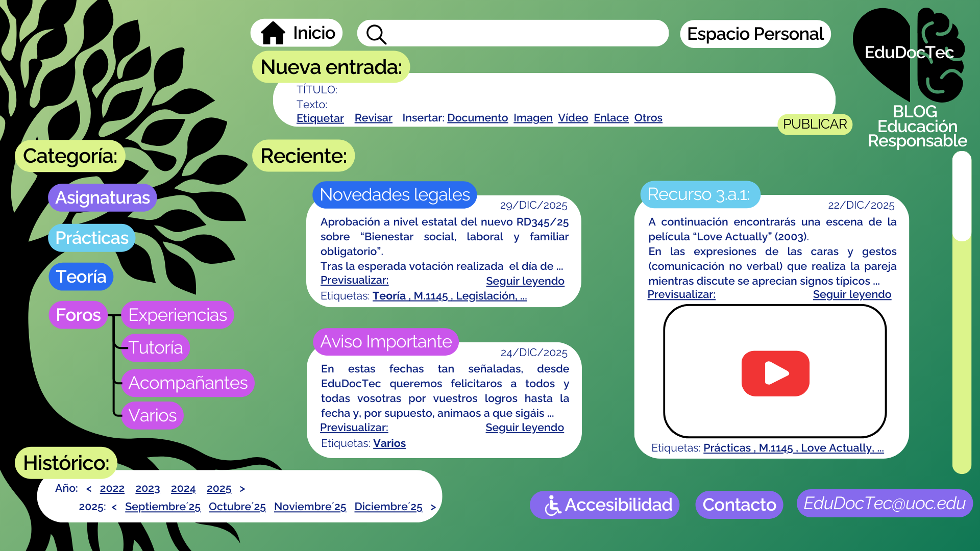 Vista previa del blog